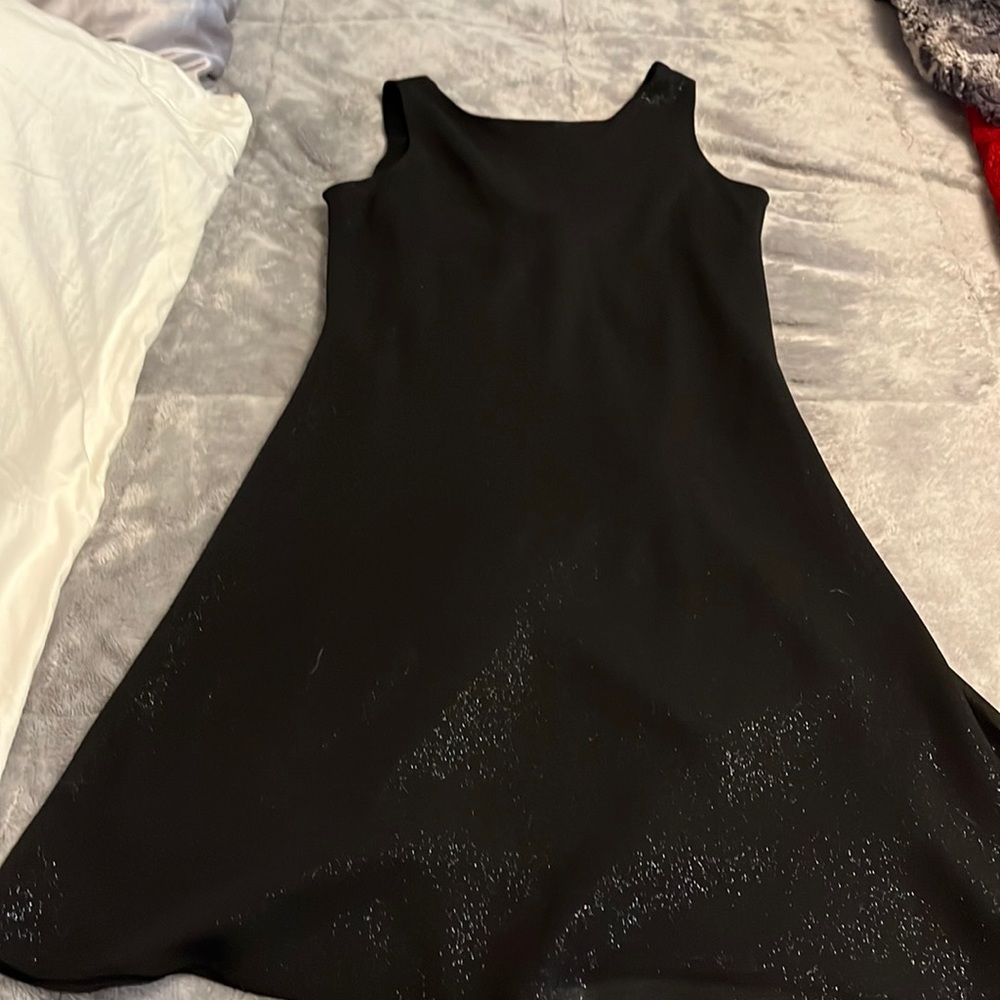 Knee high maxi dress black with sparkle